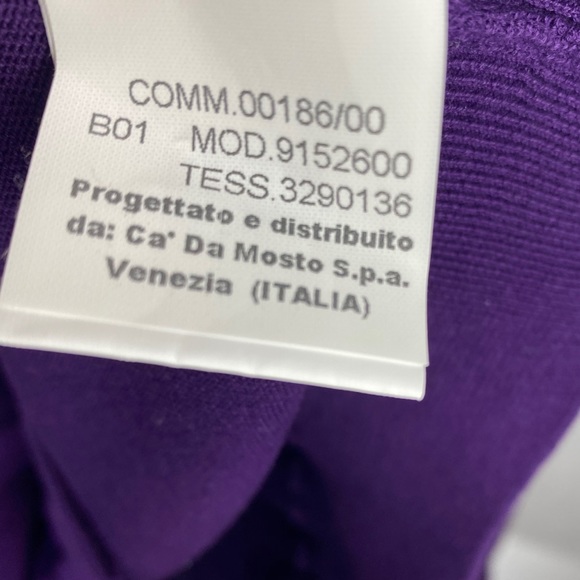 NWOT/NBW Seventy Venezia Men’s Purple lightweight V-Neck Sweater. - Picture 7 of 8